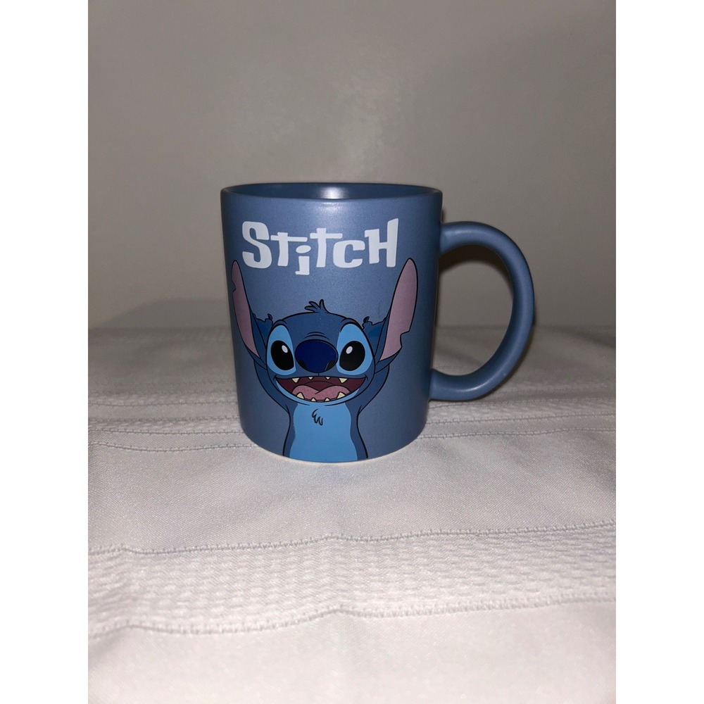 NIB Disney Lilo & Stitch Blue Matte Ceramic Coffee Mug with Original Box 12oz
